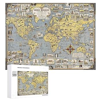 Amazon.co.jp: 世界 地図 アンティーク 英語 アメリカ イギリス
